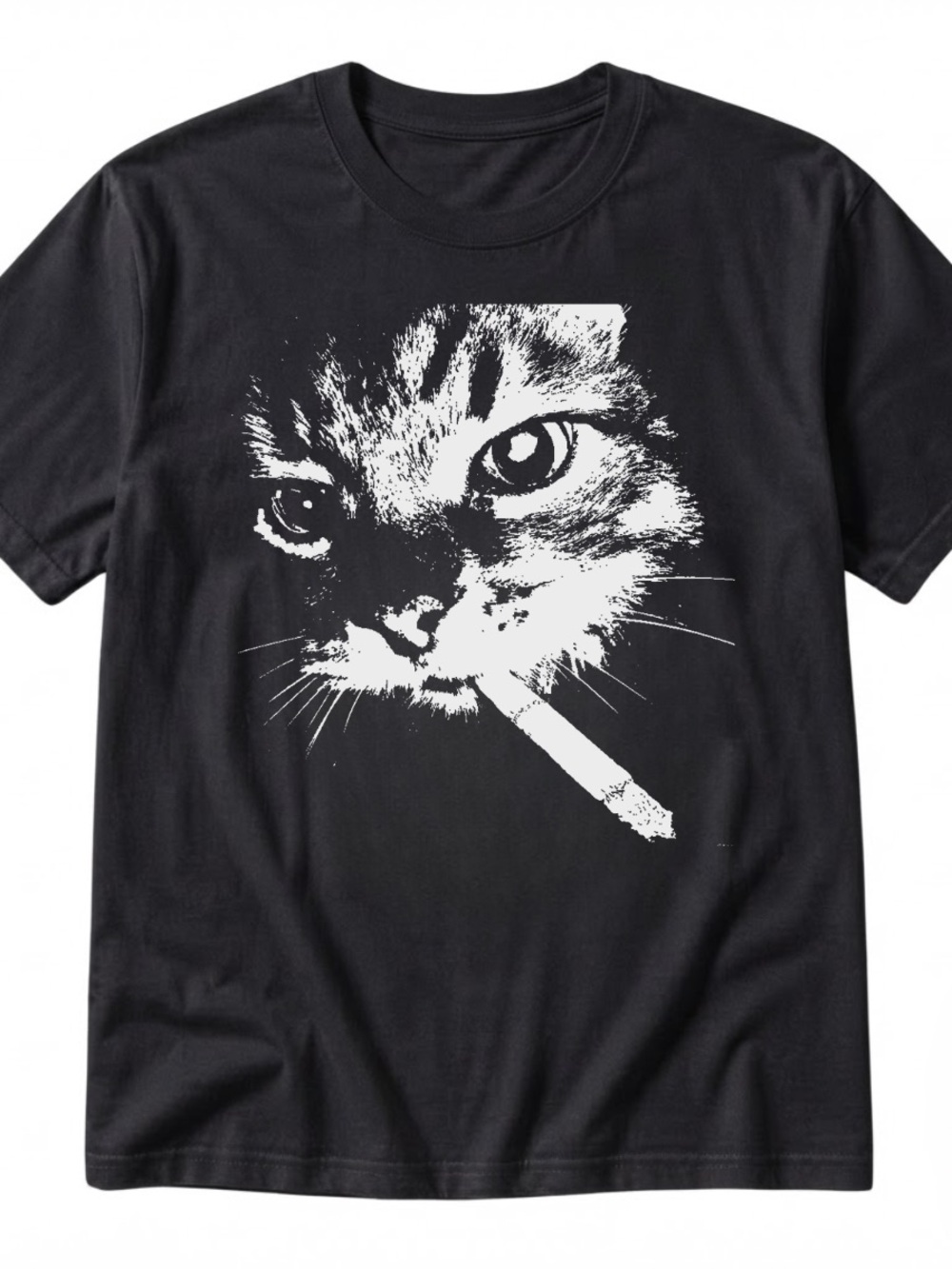 Funny Cat Graphic Tee | Cool Smoking Cat Shirt | Gildan Shirt